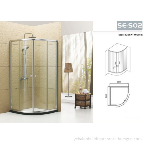 With Frame Frame Style and 8mm Glass Thickness sliding shower enclosure